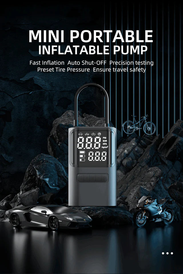 S72 Mini Compressore Portatile Gonfiaggio Rapido Auto Stop