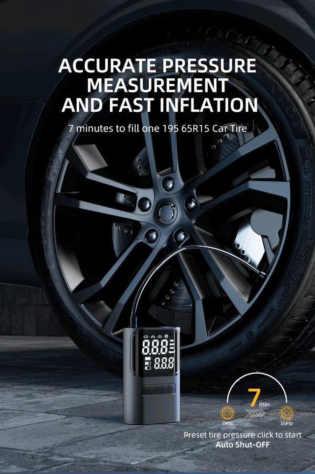 S72 Mini Compressore Portatile Gonfiaggio Rapido Auto Stop