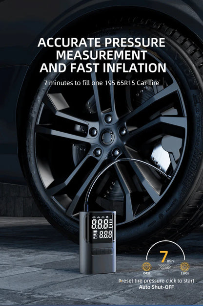 S72 Mini Compressore Portatile Gonfiaggio Rapido Auto Stop