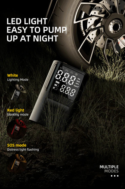 S72 Mini Compressore Portatile Gonfiaggio Rapido Auto Stop